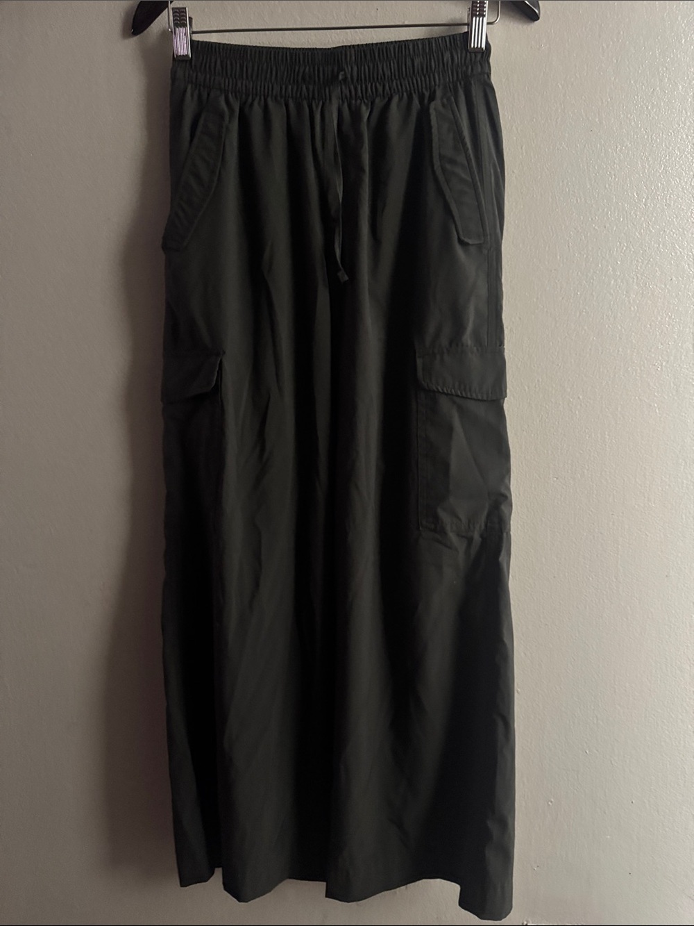 Black Quick-Dry Pull-On Skirt with Elastic Waist